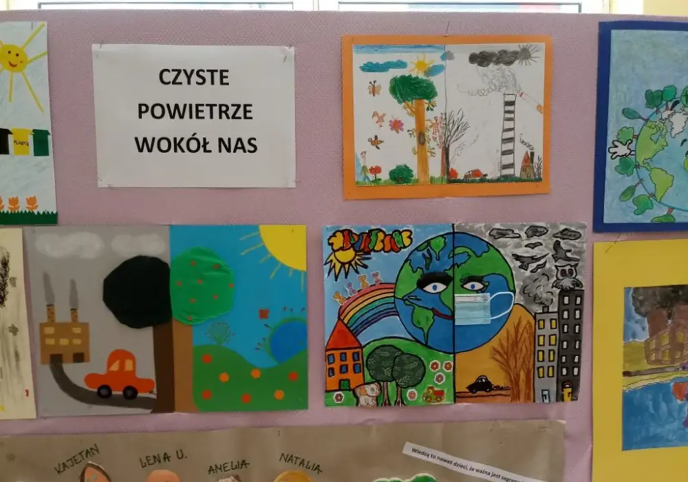 Czyste powietrze wokół nas plakat - inspiracje i przykłady dla dzieci