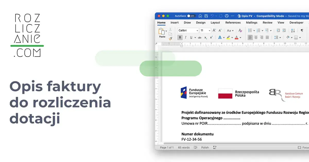 Zdjęcie Specyfikacja do faktury Czyste Powietrze wzór – uniknij błędów w dokumentacji